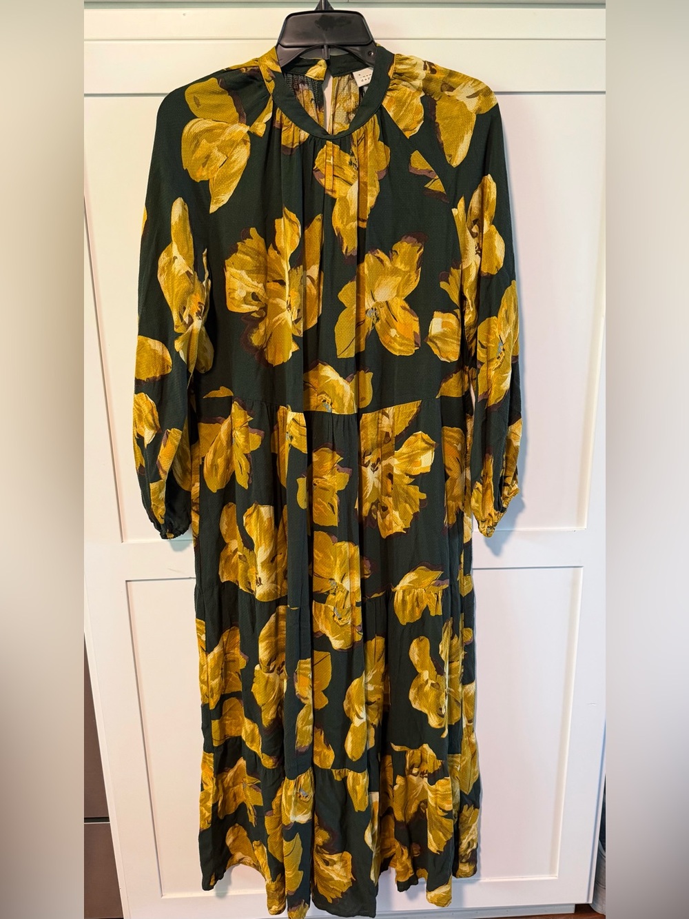 a.new day Slip Maxi Dress Green and Yellow Floral